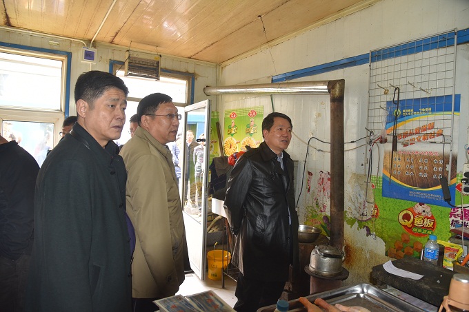 市人大常委会来我区就燃煤散烧治理情况进行主任集体视察